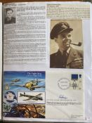 WW2 BOB fighter pilot Charlton Haw 504 sqn signed 50th ann BOB cove fixed with biography and A4