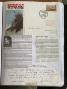 WW2 BOB fighter pilots Ronald Brown 111 sqn signed note plus Harold Maguire 229 sqn signed Operation