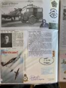 WW2 BOB fighter pilots John McLaughlin 238 sqn signed Hurricane cover and BOB cover signed by Ronald