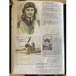 WW2 BOB fighter pilots Jerrold Le Cheminant 616 sqn, George Elliott 615 sqn signature with 2
