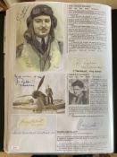 WW2 BOB fighter pilots Jerrold Le Cheminant 616 sqn, George Elliott 615 sqn signature with 2