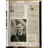 WW2 BOB fighter pilots Eric Parkin signed photo and signature of Irving Smith 151 sqn fixed with