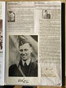 WW2 BOB fighter pilots Eric Parkin signed photo and signature of Irving Smith 151 sqn fixed with