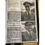 WW2 BOB fighter pilot Terence Welsh 264 sqn signature fixed with biographies to A4 pageGood