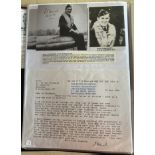 WW2 BOB fighter pilots Norman Hancock 1 sqn signed photo, signed typed letter plus A4 profile