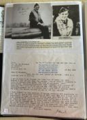 WW2 BOB fighter pilots Norman Hancock 1 sqn signed photo, signed typed letter plus A4 profile