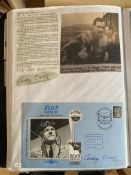 WW2 BOB fighter pilot John O'Neil 601 sqn signed Reach for Sky cover fixed with biographies to A4