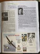 WW2 BOB fighter pilots Cyril Hampshire signed BOB cover plus Robert Wright 248 sqn signature fixed