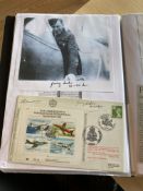 WW2 BOB fighter pilots Jimmy Corbin 6 sqn, George Unwin signed RAF cover and signed photo fixed with