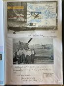 WW2 BOB fighter pilots Arthur Pond 601 sqn signed cover and note fixed with biographies to A4