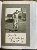 WW2 BOB fighter pilot John Ellis 610 sqn signed card matted with photo to about 8 x 6 inches Good