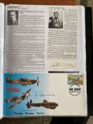 WW2 BOB fighter pilots James Pickering 64 sqn signed Flight cover and signature of Arthur Yule 1 sqn