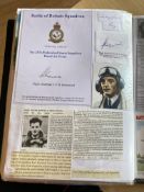 WW2 BOB fighter pilot John Greenwood signature and signed BOB 253 sqn bookplate fixed with