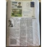 WW2 BOB fighter pilot Peter Simpson 111 sqn signed Keith Park cover fixed with biographies to A4