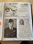 WW2 BOB fighter pilot Horace Darley 609 sqn signed 50th ann BOB cover fixed with biographies to A4