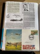 WW2 BOB fighter pilot Eric Barnard 600 sqn signature and signed BOB cover fixed with biographies