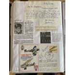 WW2 BOB fighter pilot Jersy Poplawski 111 sqn signed letter and Polish RAF cover fixed with