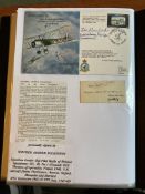 WW2 BOB fighter pilot Wilfred Wilkinson signed bomber cover and business card fixed with biography