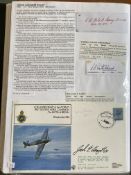 WW2 BOB fighter pilots Arthur O'Leary 604 sqn and Robert Whitehead 151 sqn signatures plus 40th