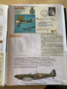 WW2 BOB fighter pilots Anthony Rook 504 sqn and James Leathart 54 sqn signed Sopwith Pup cover fixed