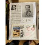 WW2 BOB fighter pilots Harry Broadhurst 1 sqn signed Montgomery of Alamein cover and signature fixed