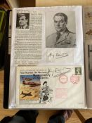 WW2 BOB fighter pilots Harry Broadhurst 1 sqn signed Montgomery of Alamein cover and signature fixed