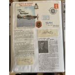 WW2 BOB fighter pilots Robert Jones signed 50th ann BOB cover plus signatures of Lawrence Sones