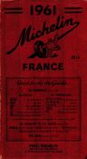Michelin Guide to France 1961. Pneu Michelin Services De Tourisme. 953 pages. Publisher's red