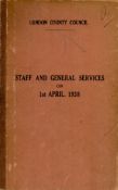 London County Council Staff and General Services on 1st April 1938. Compiled under the direction