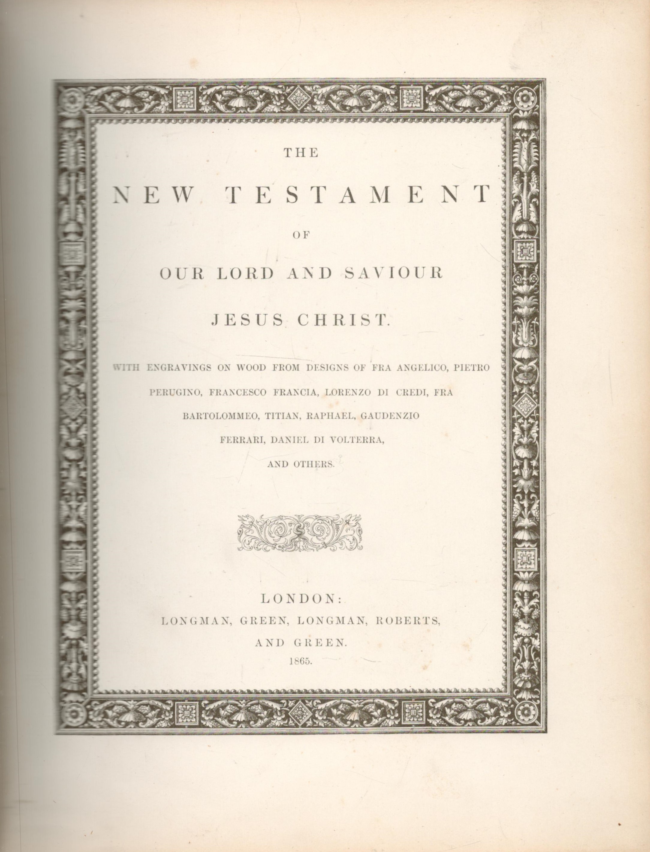 The New Testament of Our Lord and Saviour Jesus Christ. With engravings on wood from the designs - Image 2 of 2