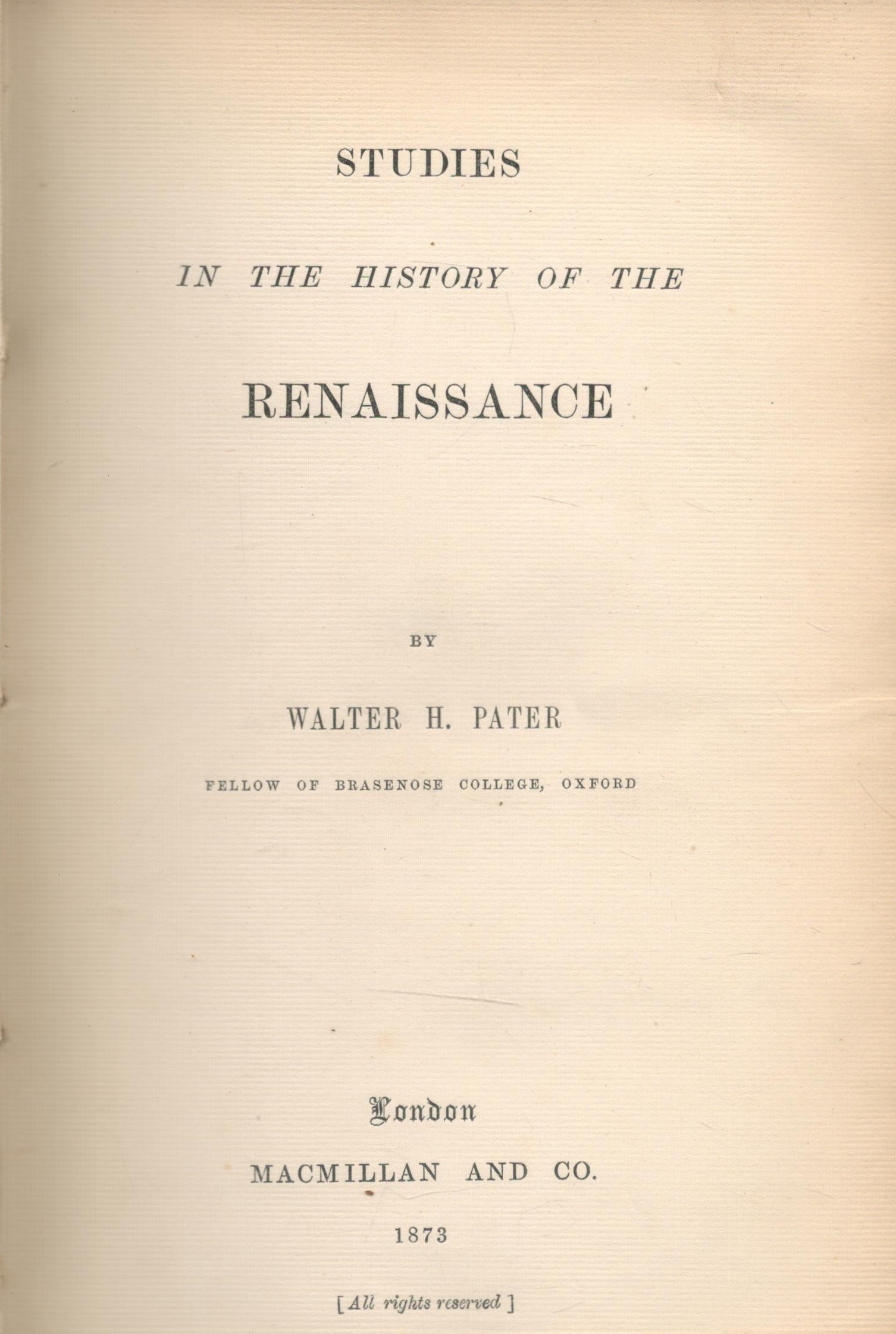Walter Pater This is a ten-volume matching set of works by Walter Pater. This ten set of matching - Image 2 of 4