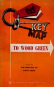 Very large key map in card covers to Wood Green. London. Circa 1950s Circa 1950s. We combine