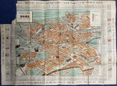Large, folding plan of Rome. With full index. Circa 1960?Circa 1960. We combine shipping on all