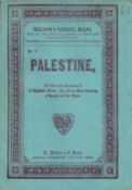 Small folding map of Palestine in publisher's card covers. Nelsons School Maps No. 10. Divided