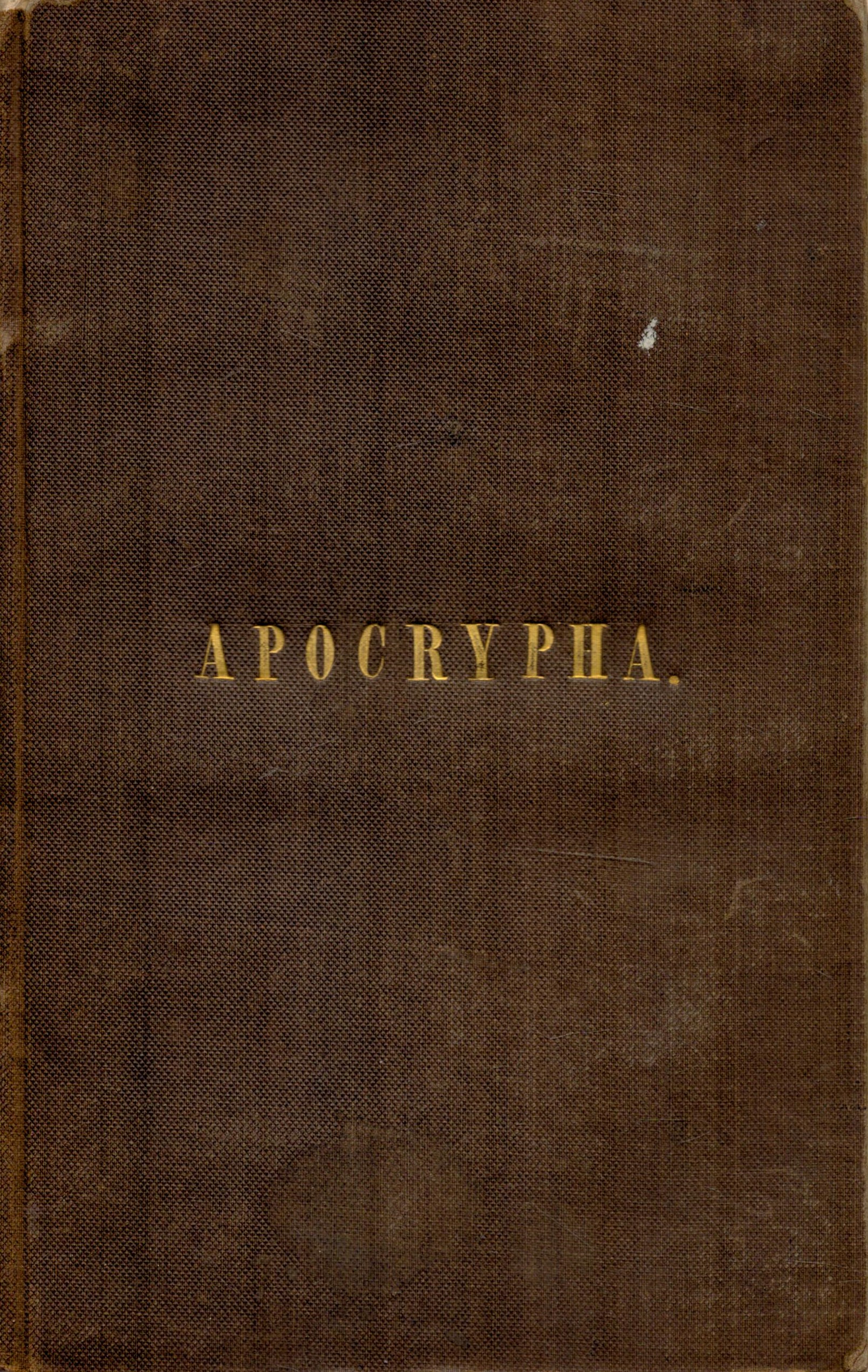 APOCRYPHA. Printed by Sir D. Hunter Blair, Edinburgh 1828. Publisher's thick card covers, titled