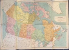 Large, folded map, approximately 35 x 25 of The Dominion of Canada by the Department of mines and