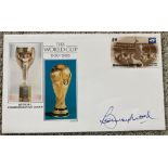 Bobby Moore 1966 World Cup Captain signed 1982 Tuvalu World Cup FDC. Good condition. All
