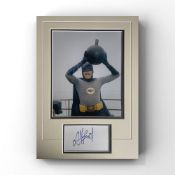Adam West Legendary Batman Actor Signed Display. Good condition. All autographs come with a