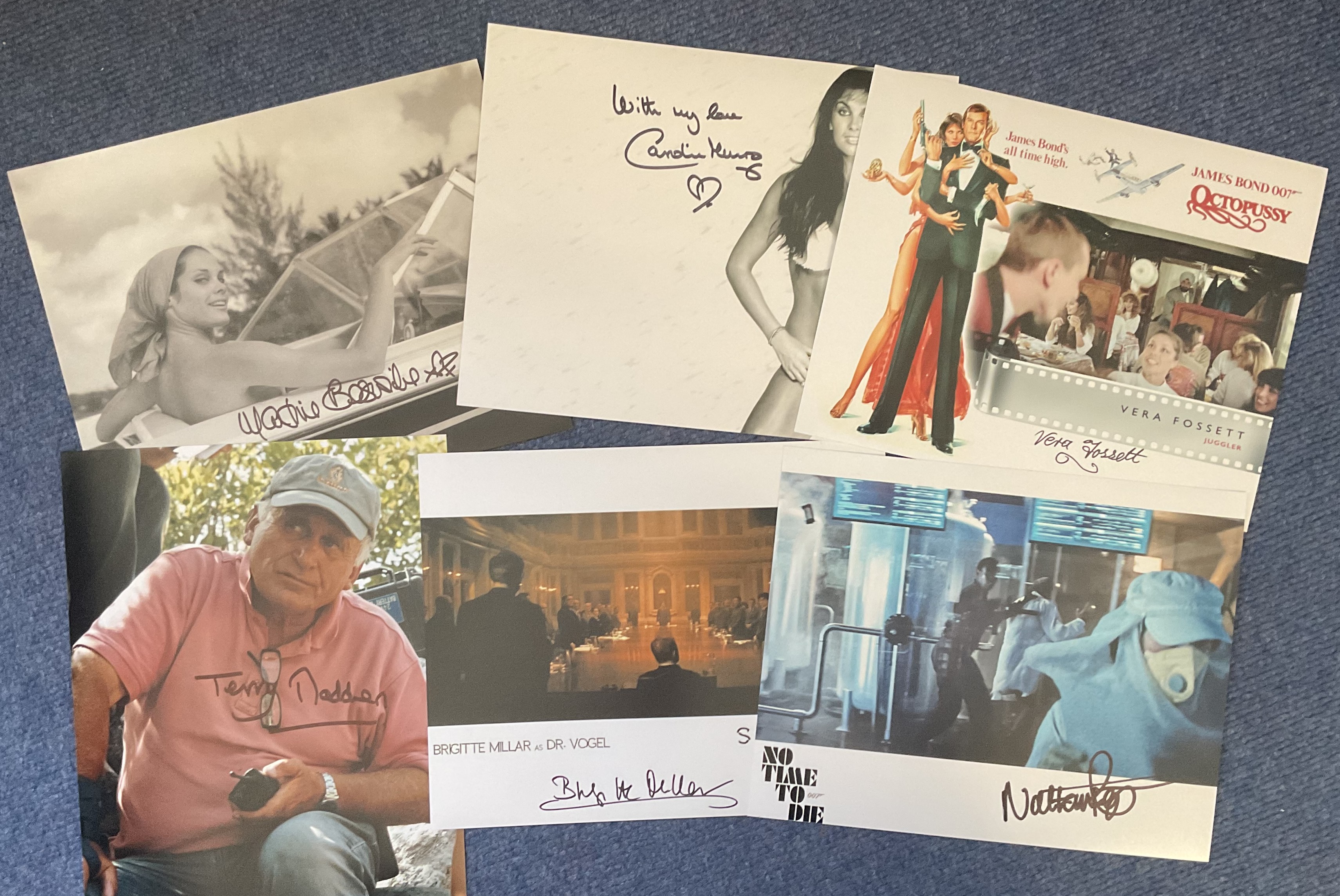 James Bond Collection 6 signed assorted photos from great names such as Martine Beswick, Caroline