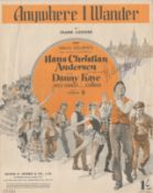 Danny Kaye (1911-1987) Actor Signed Vintage 'Anywhere I Wander' Sheet Music From Hans Christian