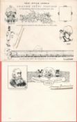 RARE 1890 Post Office Jubilee Envelope Harry Furniss in Black Signed Rare Subscription and Card. A