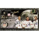 Apollo 16 Charlie Duke Moonwalker signed 2002 30th Ann Space cover NASA Astronaut. Superb
