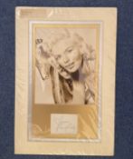 Jayne Mansfield (1933-1967) Actress Signed Vintage Album Page With 12x18 Triple Mounted Photo.