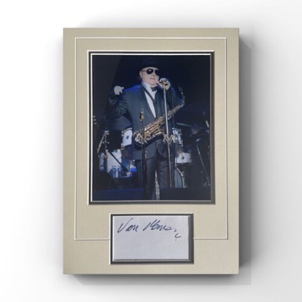 Van Morrison Chart Topping Superstar Signed Display. Good condition. All autographs come with a