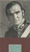 Stanley Baker (1928-1976) Actor Signed Vintage Album Page With 12x16 Mounted 'Zulu' Photo. Good