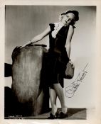 Claire Trevor Signed 10x8 inch Black and White Vintage Photo. Signed in black ink. Showing Signs