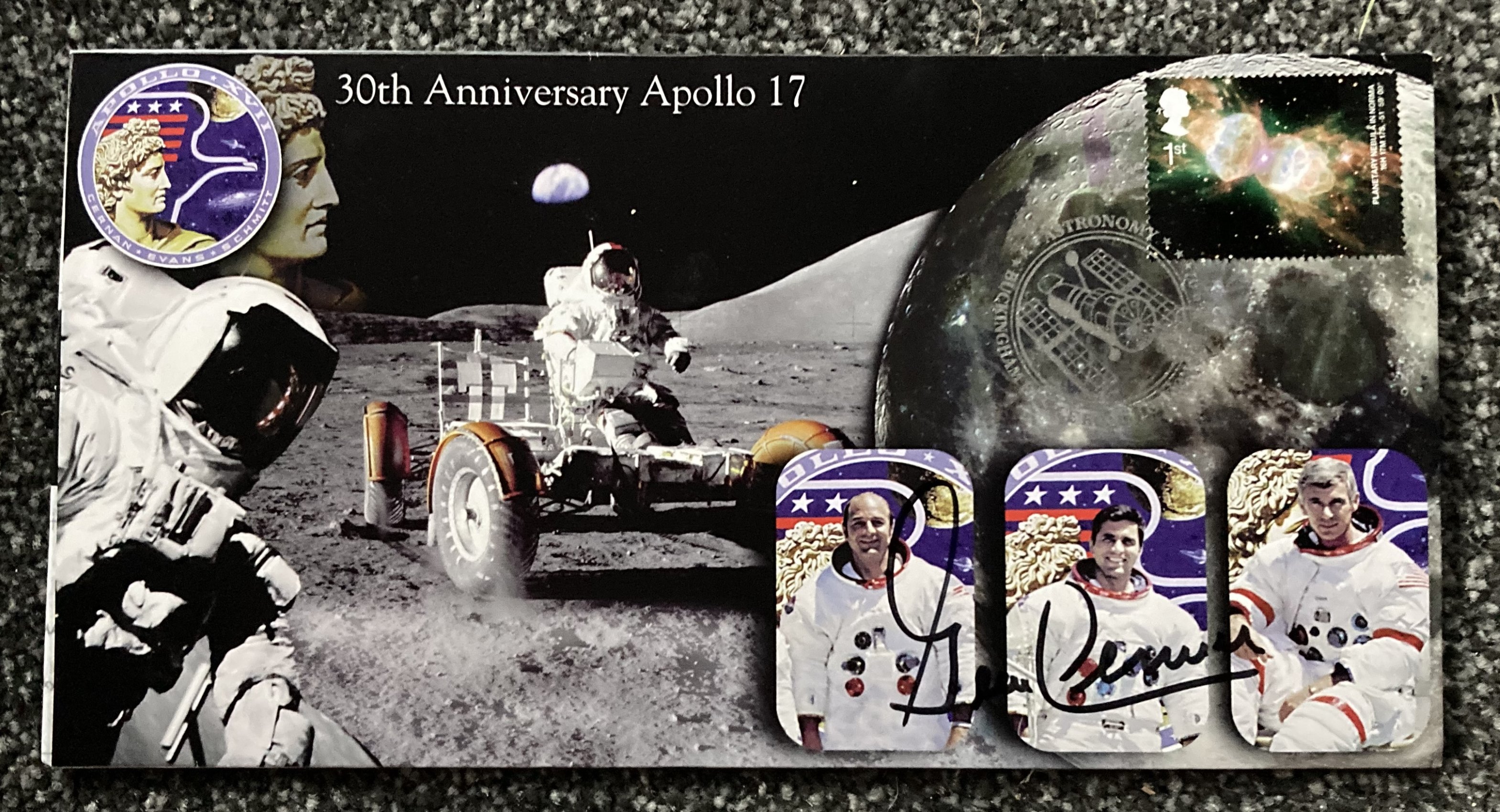 Apollo 17 moonwalker Gene Cernan signed Space cover NASA Astronaut. 2002 postmarked cover. superb