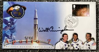 Apollo 7 Walt Cunningham signed Space cover NASA Astronauts. 2002 postmarked cover. Superb