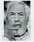 John Huston Signed 10x 8 inch Black and White Photo. Signed in black ink. Good condition. All