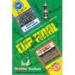 Football Autographed Man United 1983 Fa Cup Final Programme : Official Matchday Programme Issued For